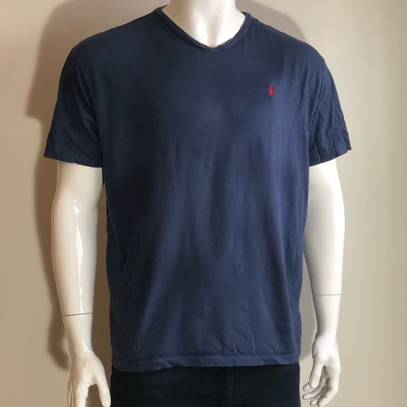 Navy Ralph Lauren V neck T-shirt - Picture 1 of 2
